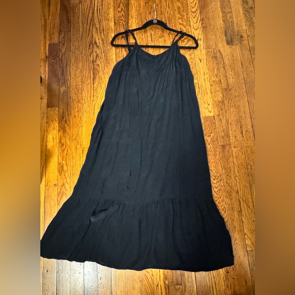 A New Day Black Ruffled Tiered Maxi Dress